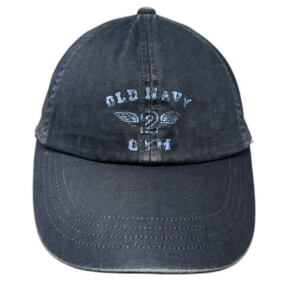 Old Navy Baseball Cap Blue L Winged 2 Gym Graphic Rainbow Stripe Sweatband hat