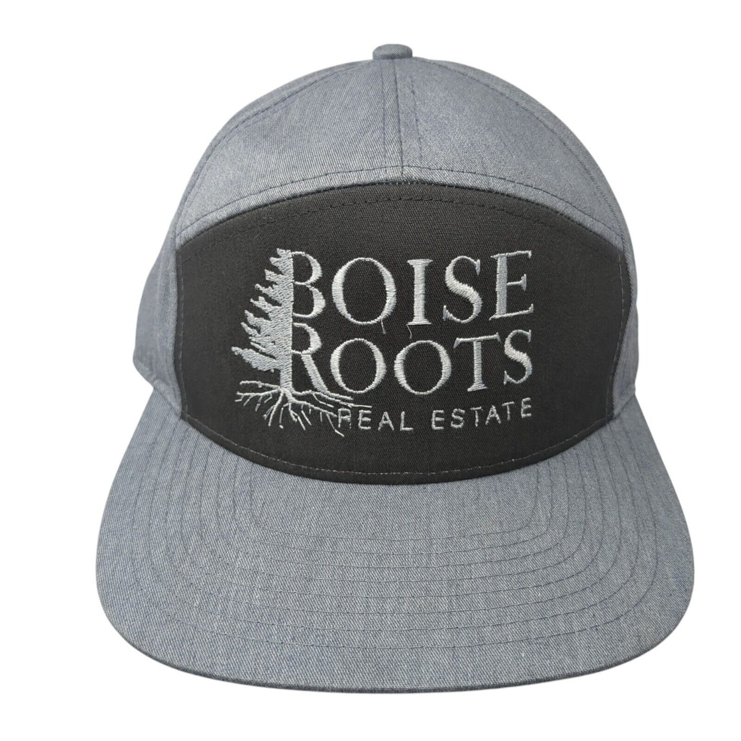 Boise Roots Real Estate Slideback Hat Gray One Size Leather Strap