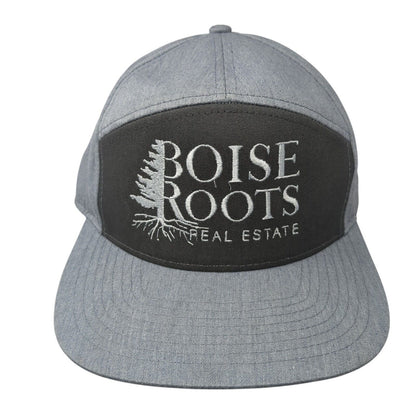 Boise Roots Real Estate Slideback Hat Gray One Size Leather Strap
