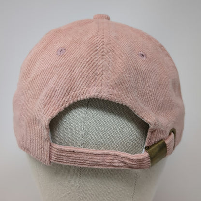 Academy Fits 5 Panel Pink One Size Hat Three Birds Ojai CA Corduroy Strapback
