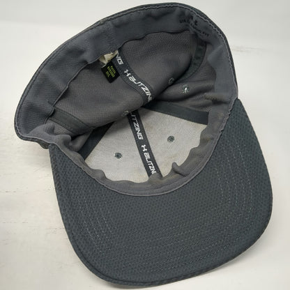 Under Armour Baseball Cap Gray L Stretch Fit Embroidered Tonal Pattern Hat