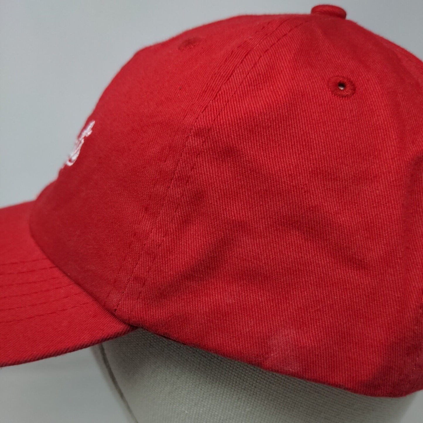 Leinenkugel's Slideback Hat Red One Size Adjustable Embroidered Vented Holes