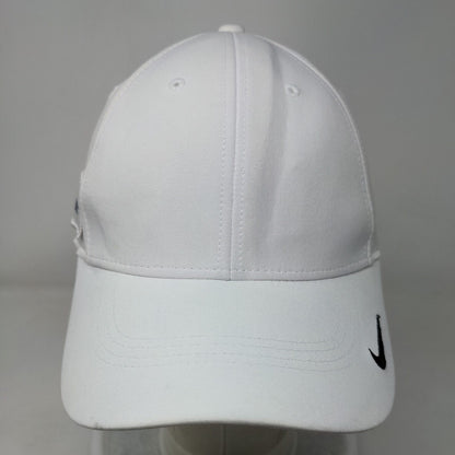 Nike Pfizer Strapback Hat White OSFM Adjustable Swoosh Logo Legacy91 Dri-Fit