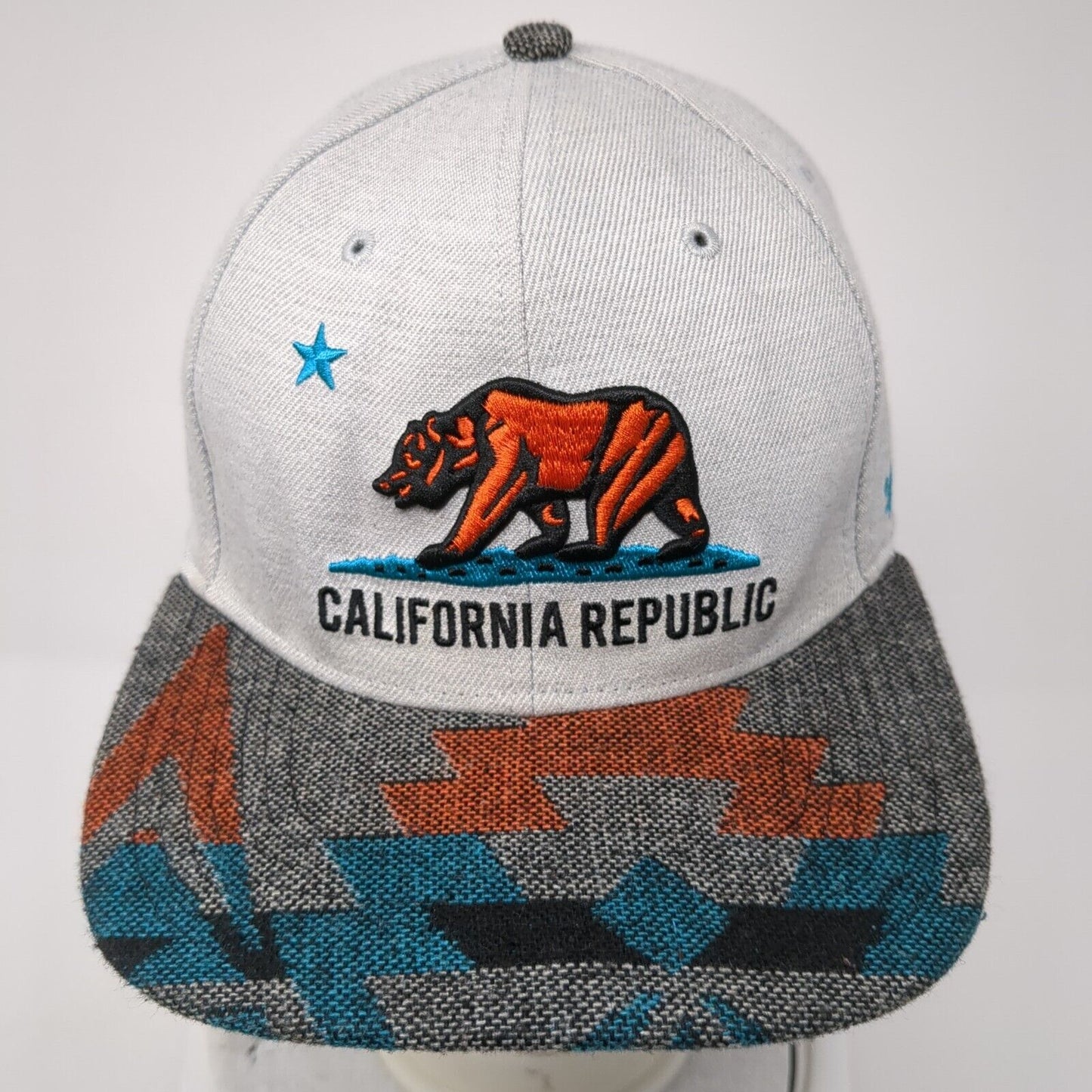 California Republic Bear Snapback Hat Multi One Size Adjustable '47