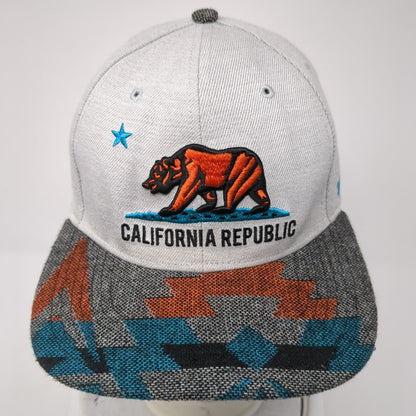 California Republic Bear Snapback Hat Multi One Size Adjustable '47