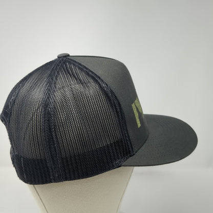 Yupoong Trucker Hat Gray One Size Idaho State Silhouette Geometric Mesh Back