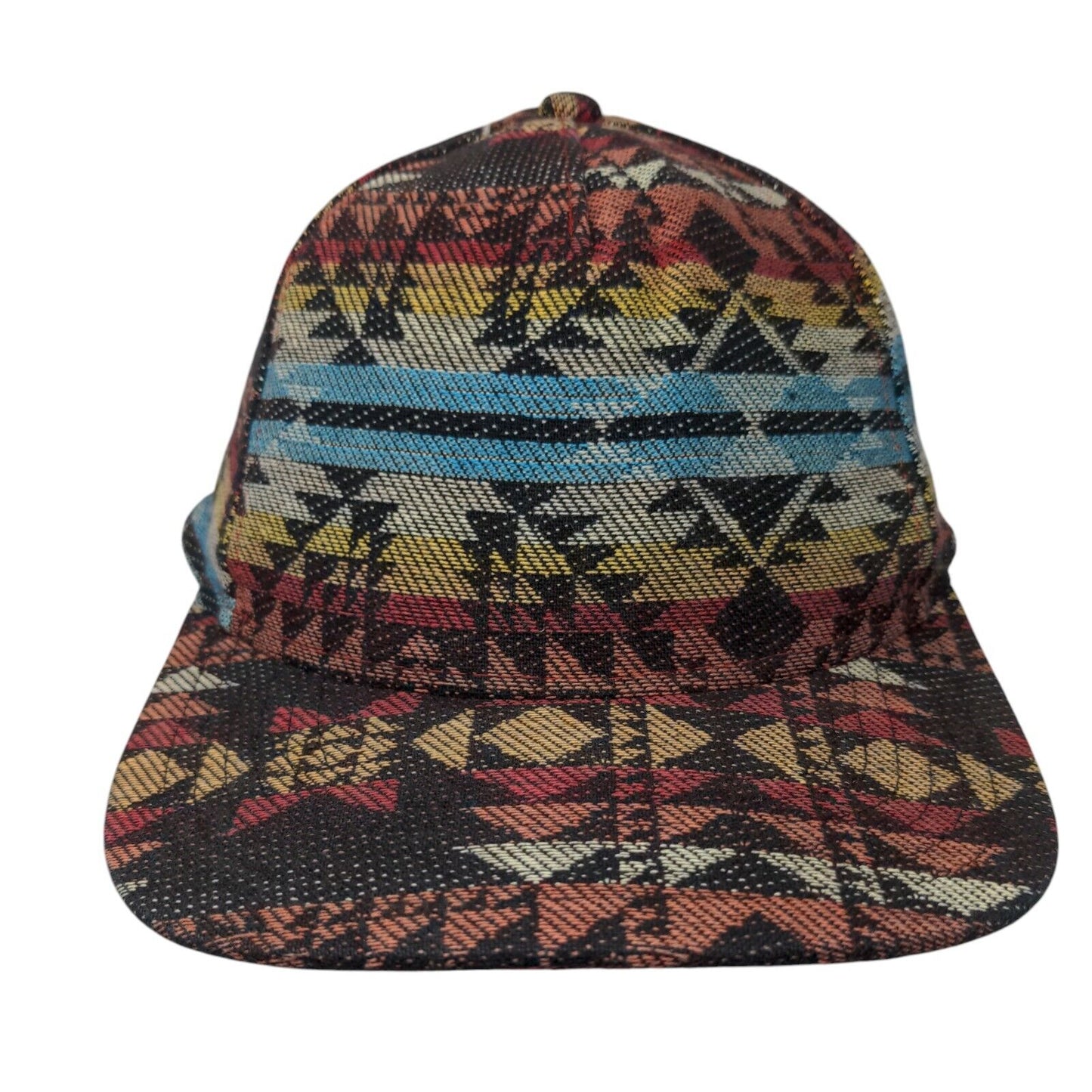 Neff Est. 2002 Snapback Hat Multicolor OSFA Adjustable Aztec 6 Panel Cotton