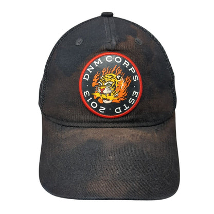 Dnm Corps Estd. 2013 Snapback Mesh Back Trucker Hat Black One Size