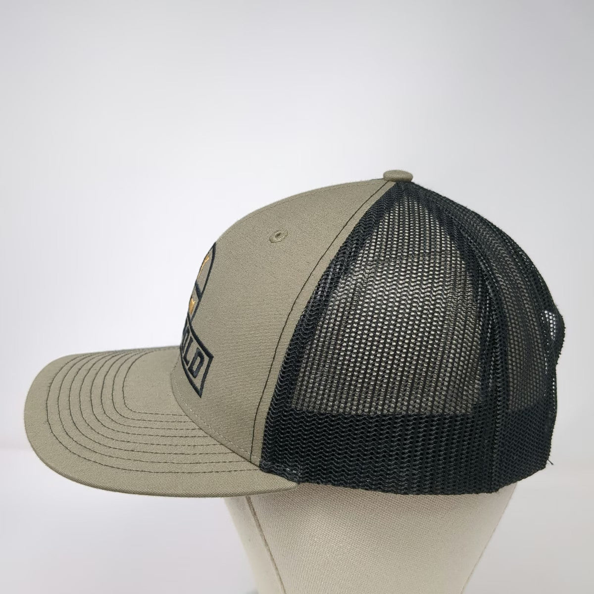 Leupold Trucker Hat Green Black Gold One Size Snapback Mesh Logo Adjustable Cap