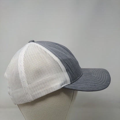 Puckett CAT Snapback Trucker Hat Gray One Size Adjustable Mesh Back Richardson