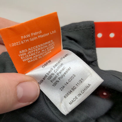 Nickelodeon Boy's Snapback Hat White Gray Size OSFM Graphic Logo Paw Patrol