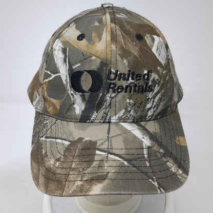 K-Products United Rentals Baseball Cap Brown One Size Camo Hat Strapback Logo