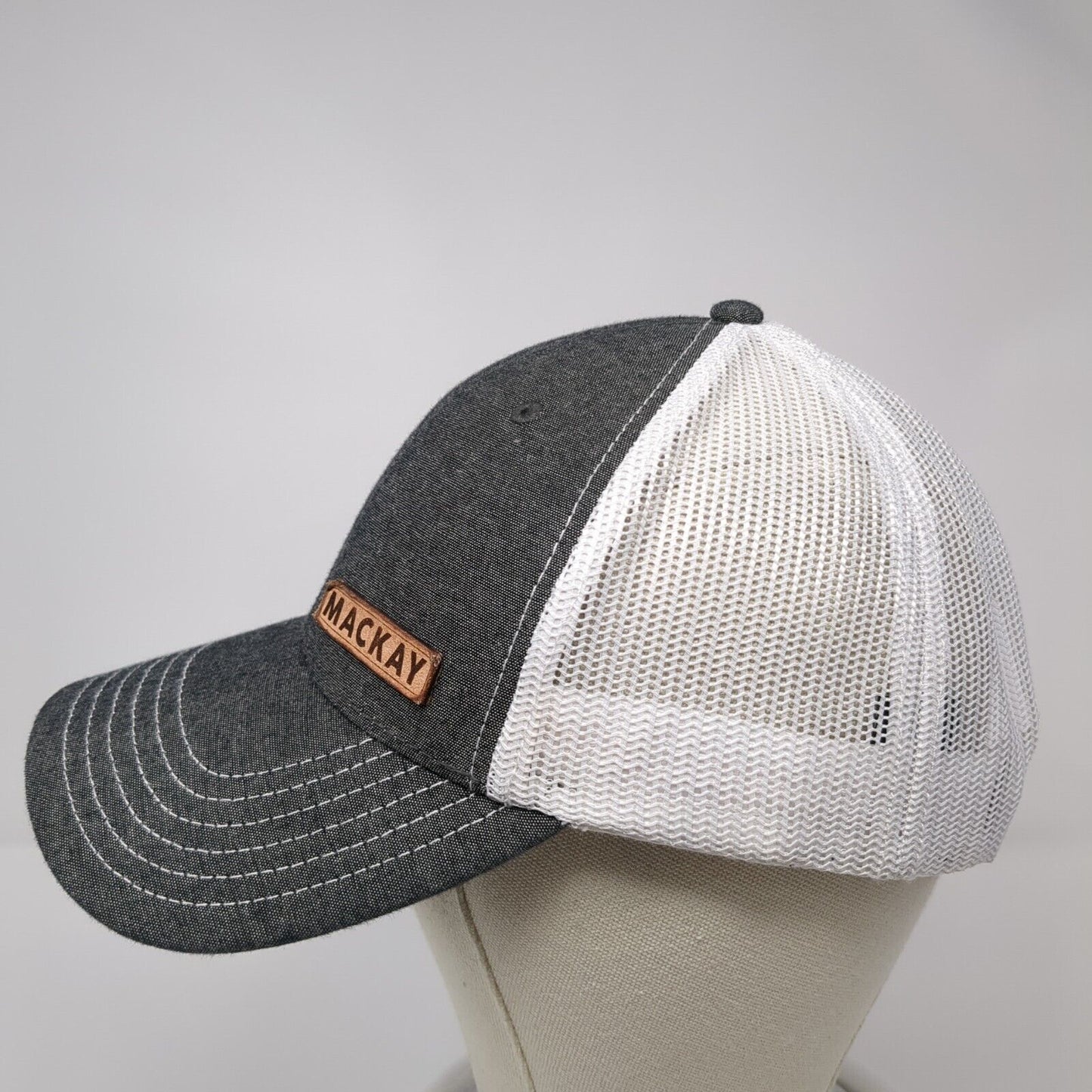 Mackay Snapback Mesh Back Trucker Hat Gray One Size Adjustable Otto