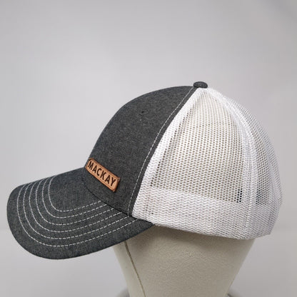 Mackay Snapback Mesh Back Trucker Hat Gray One Size Adjustable Otto