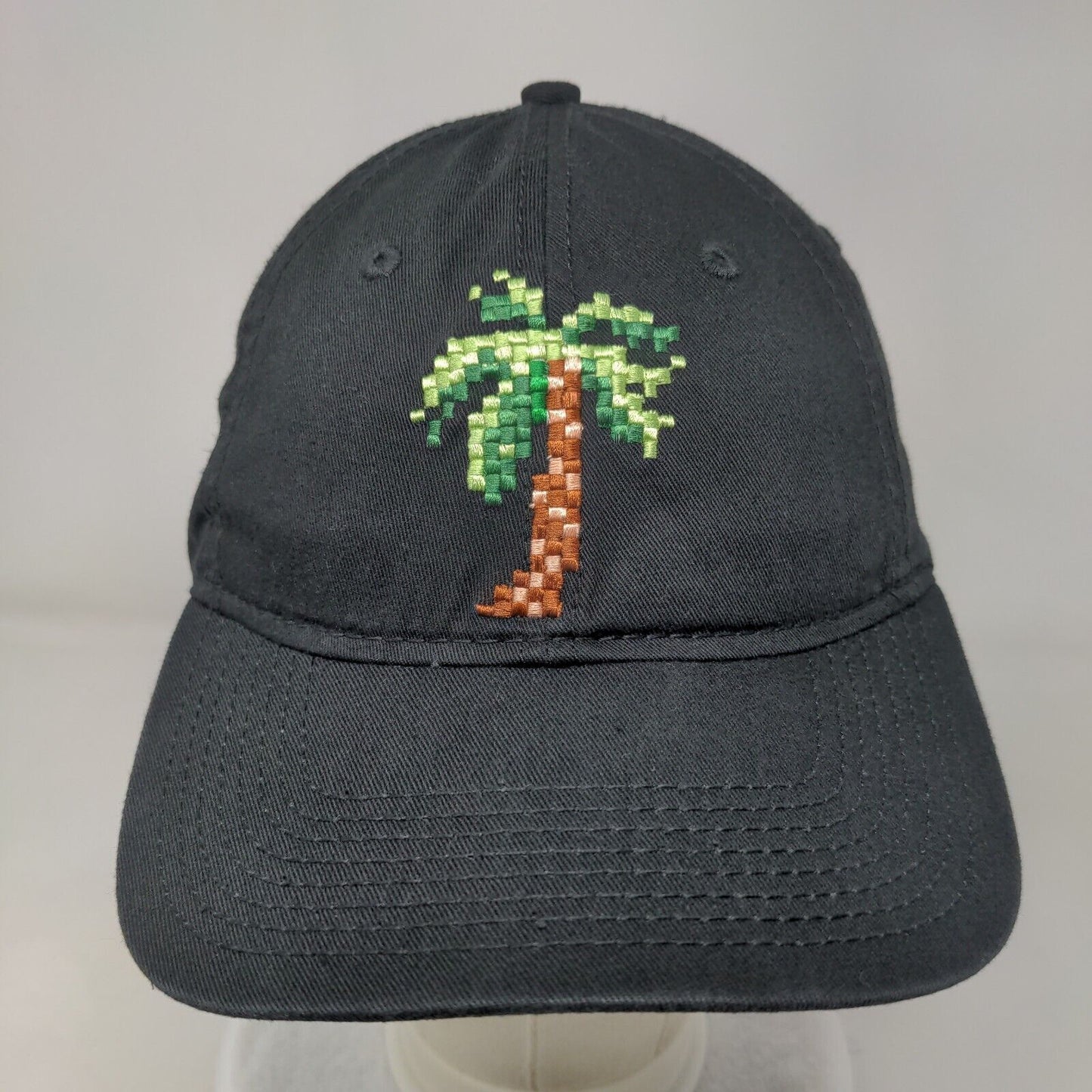Palm Tree Slideback Hat Black OS Adjustable Nothing Lasts Forever H3 Headwear