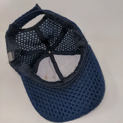 Florida Strapback Hat Blue One Size Adjustable Embroidered Textured Mesh