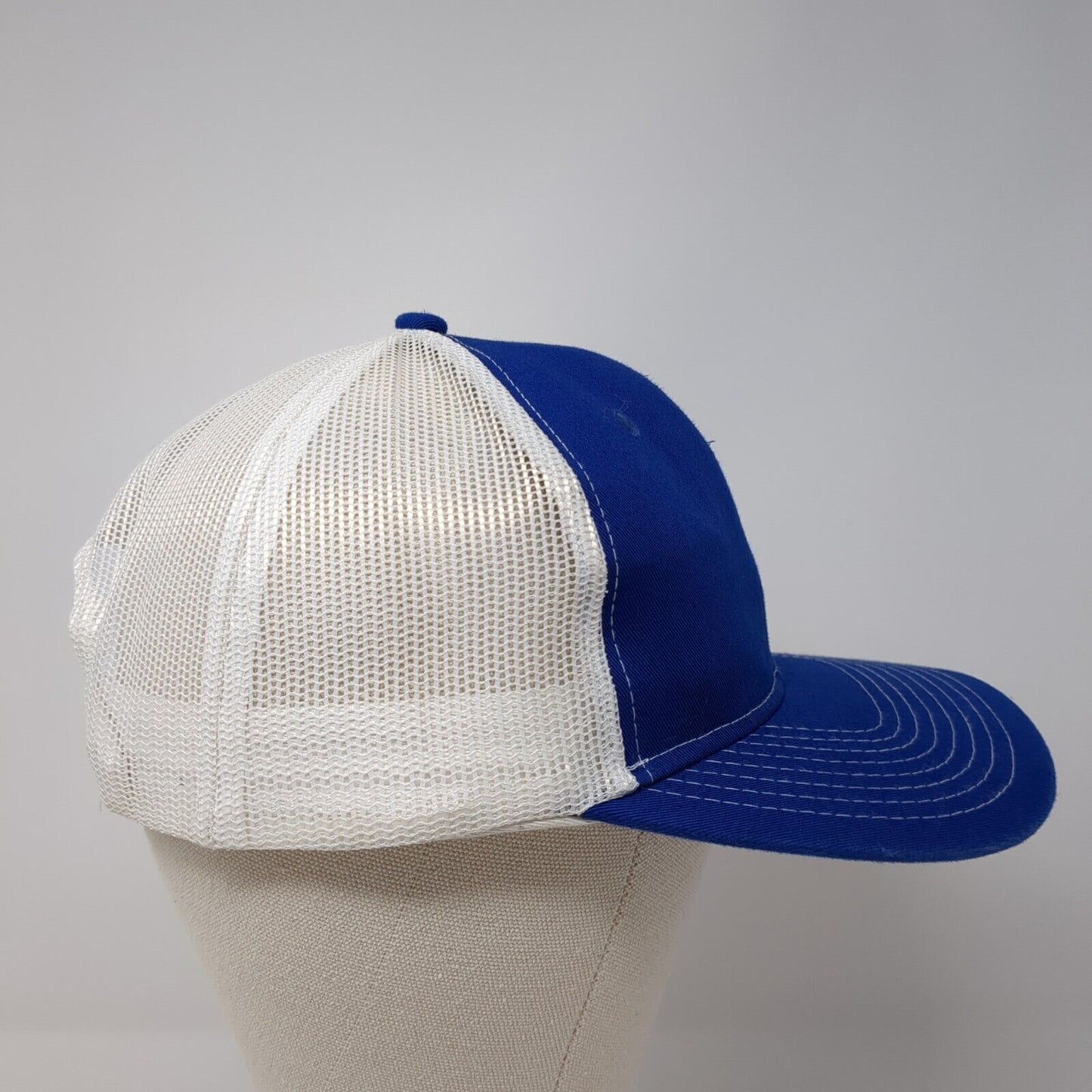 Fish Logo Snapback Mesh Back Trucker Hat Blue One Size Port Authority