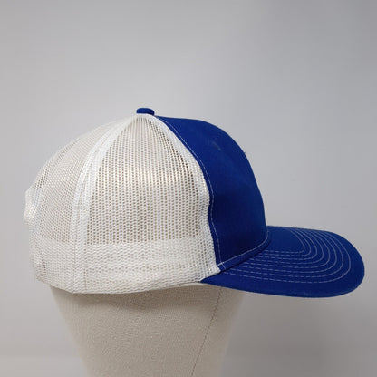 Fish Logo Snapback Mesh Back Trucker Hat Blue One Size Port Authority