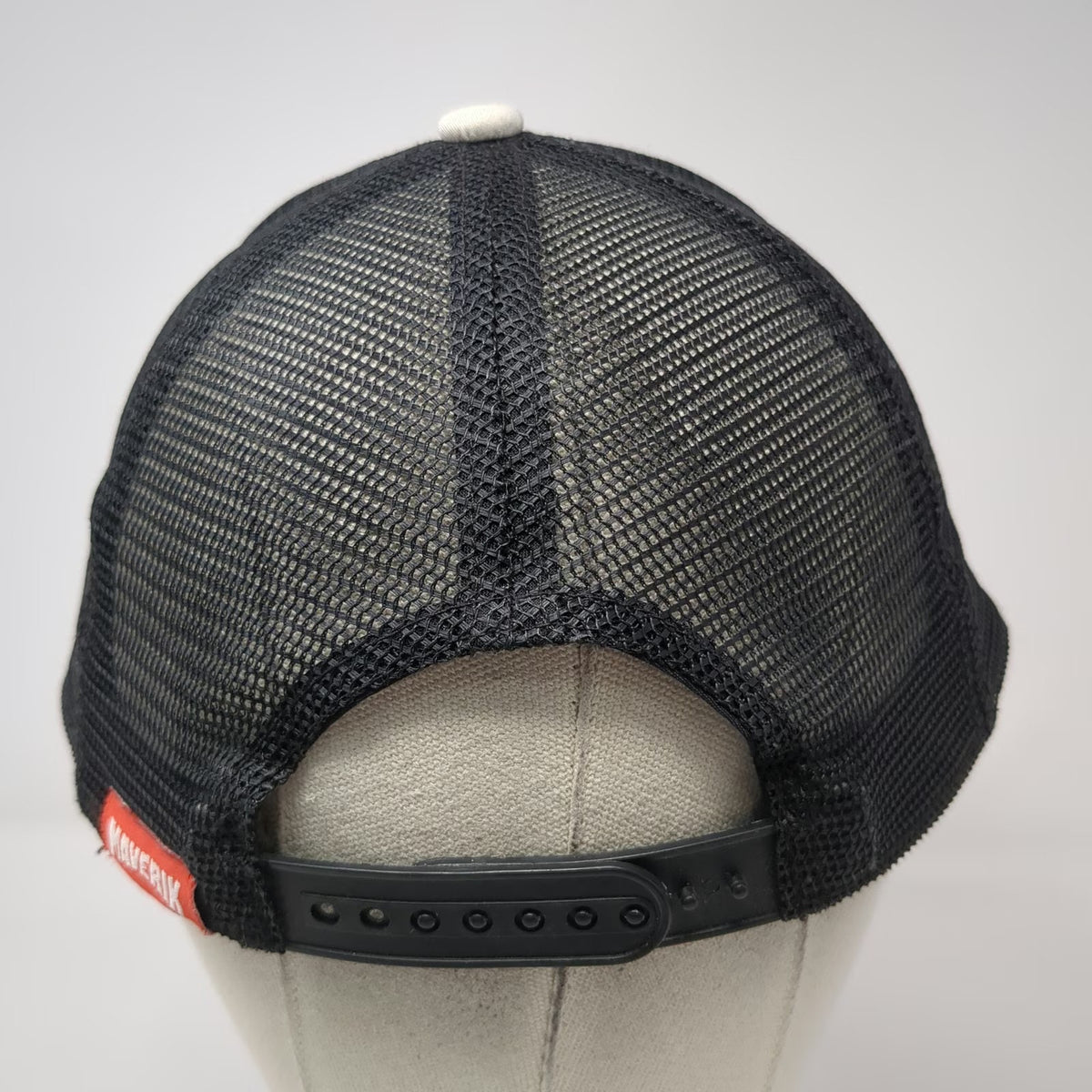 Maverik Trucker Hat White Gray One Size Truck Norris Mesh Back Snapback Graphic