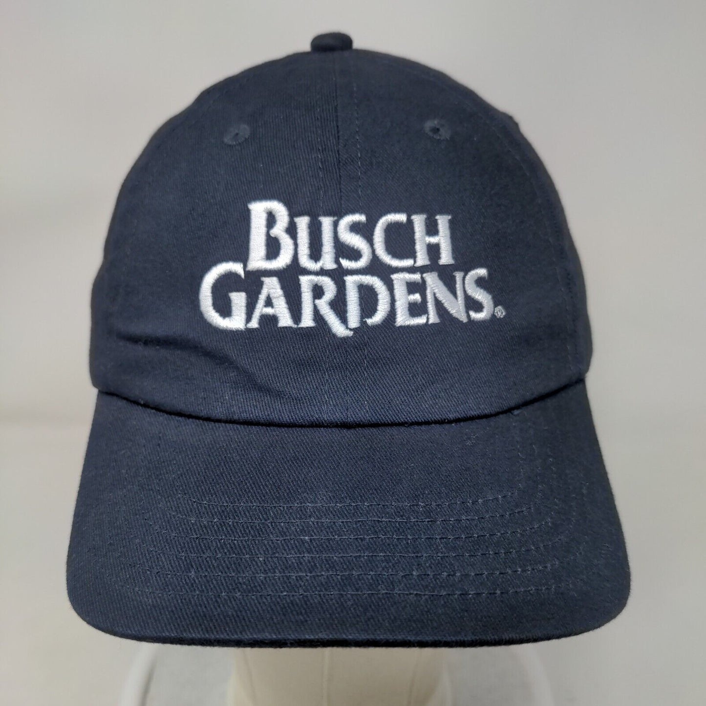 Busch Gardens Slideback Hat Blue One Size Embroidered Adjustable 6 Panel