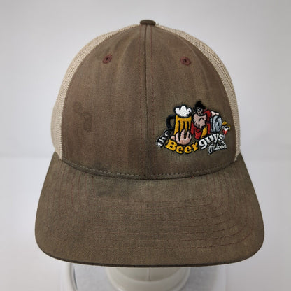 Beer Guys Saloon Snapback Trucker Hat Brown M/L Mesh Back Richardson