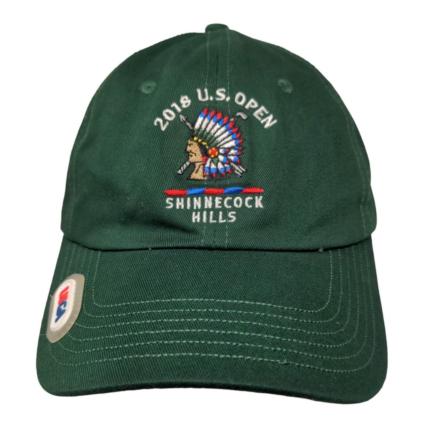 USGA Golf Men's Slideback Hat 2018 U.S. Open Shinnecock Hills Logo Embroidered