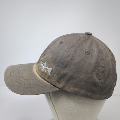Yupoong Baseball Cap Gray One Size Embroidered TRF Fish Slideback Hat 6 Panel