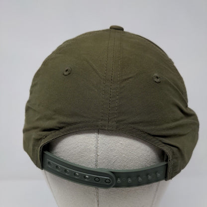 HEST Snapback Hat Green One Size Adjustable Embroidered Vented Holes Rope