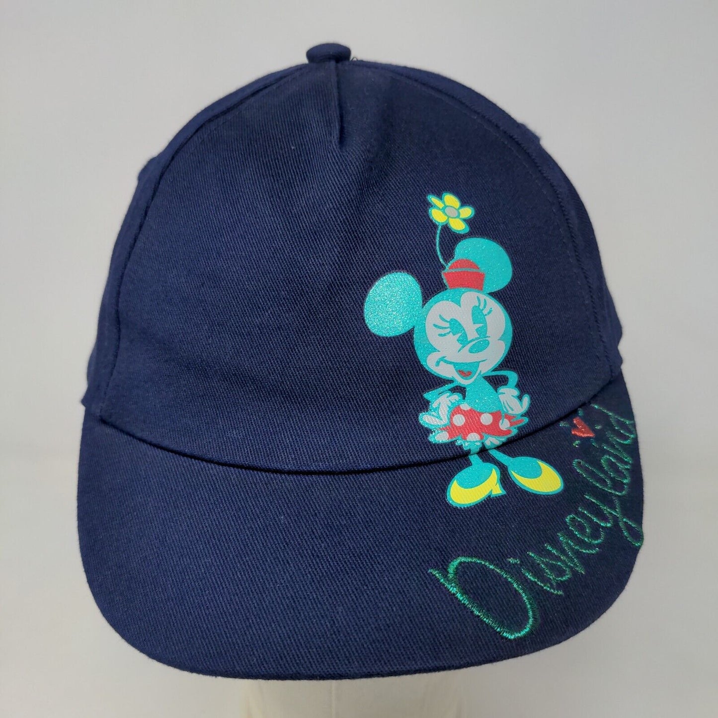 Disney Parks Girl's Snapback Hat Blue 100% Cotton Minnie Mouse Disneyland