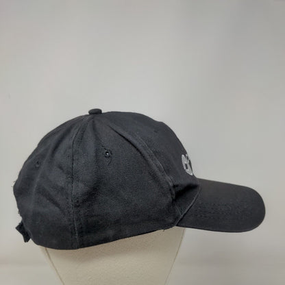 Centerplate Strapback Hat Black One Size Adjustable Embroidered 6 Panel