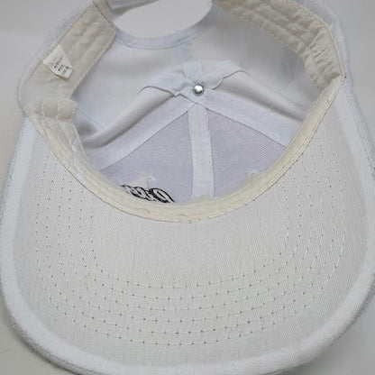 White Atlantic City NJ One Size Baseball Cap Hat Embroidered Adjustable Strap