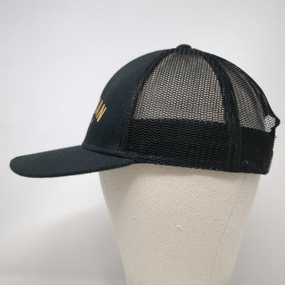 Sitka Gear Trucker Hat Black Gold One Size Bozeman MT Mesh Snapback Mid Profile