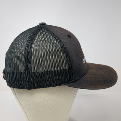Richardson Trucker Hat Black Size Small AztecEnergy Mesh Snapback Logo Work