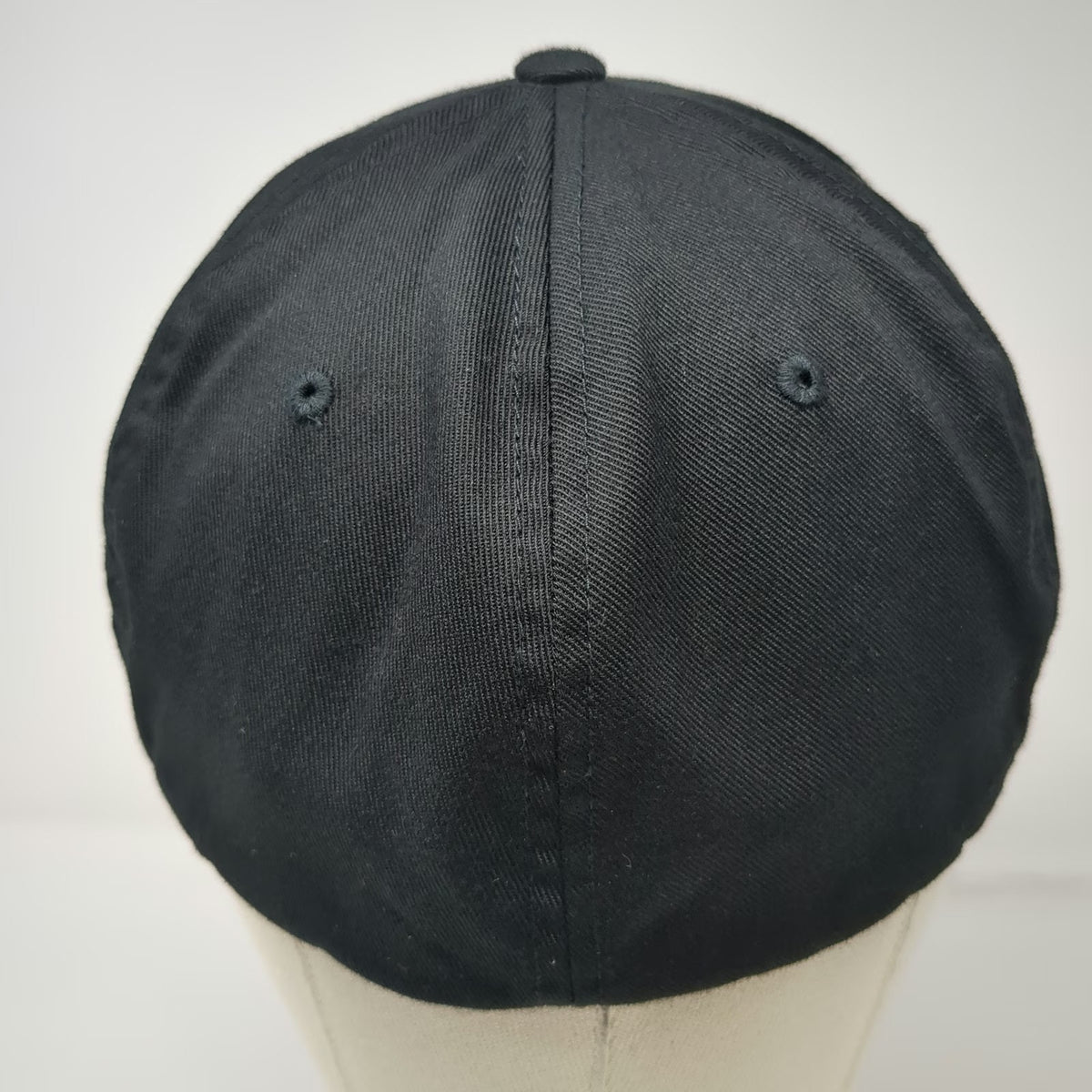 Vortex Baseball Cap Black XL Flexfit Structured Embroidered Logo Distressed Hat