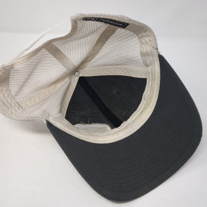 Richardson Snapback Mesh Back Trucker Hat Gray One Size Embroidered