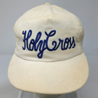 University Square 5 Panel Beige Blue One Size Corduroy Script Snapback Hat