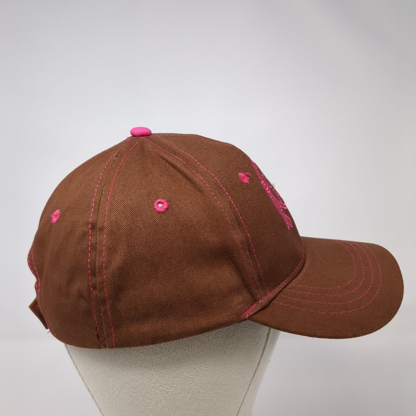 C-A-L Ranch Stores Strapback Hat Brown One Size Adjustable Embroidered 6 Panel