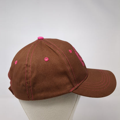 C-A-L Ranch Stores Strapback Hat Brown One Size Adjustable Embroidered 6 Panel