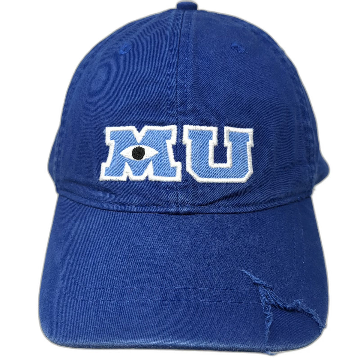 Disney Baseball Cap Blue One Size Monsters University Distressed Strapback Hat