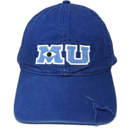 Disney Baseball Cap Blue One Size Monsters University Distressed Strapback Hat