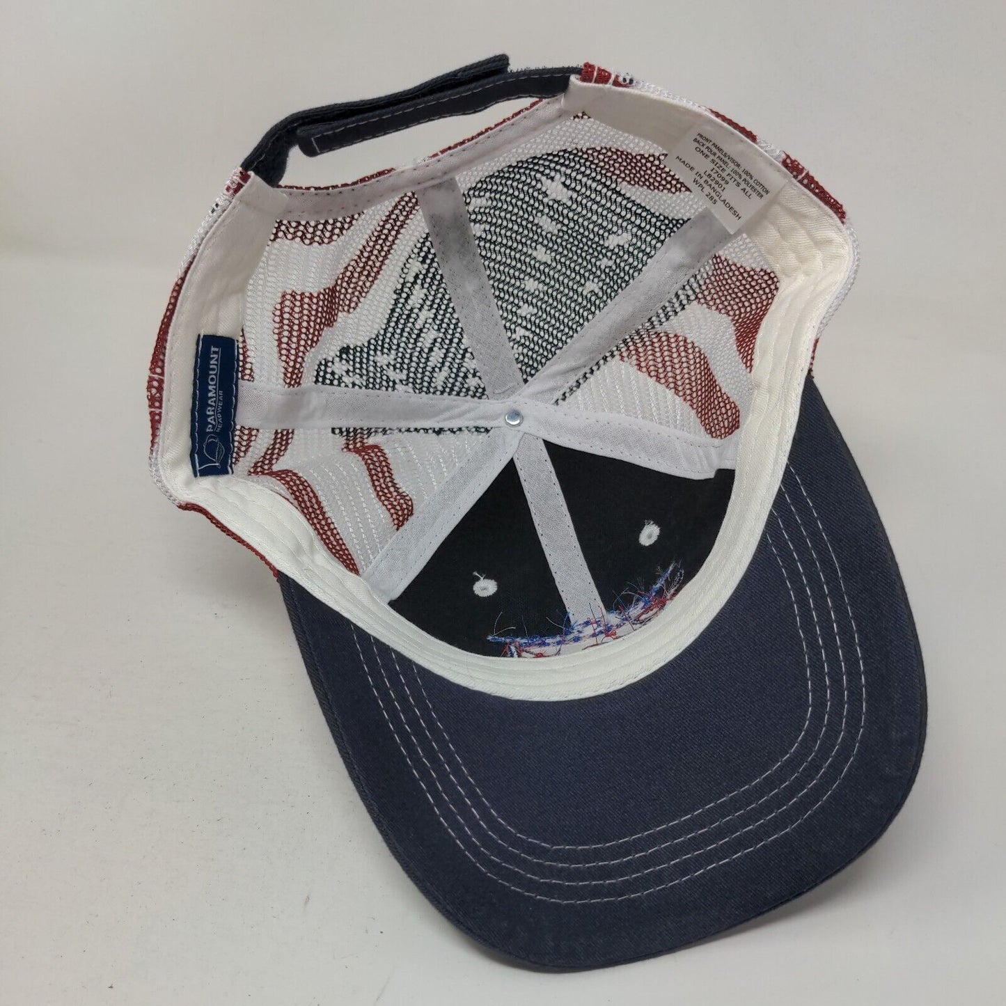 Gqha Stars and Stripes and Big A Strapback Trucker Hat Multicolor OSFA Patriotic