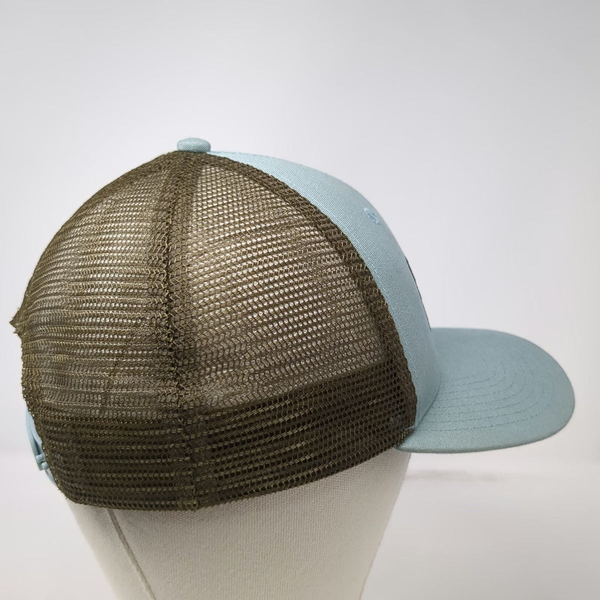 Patagonia Trucker Hat Blue Brown One Size Fitz Roy Mountain Logo Mesh Snapback