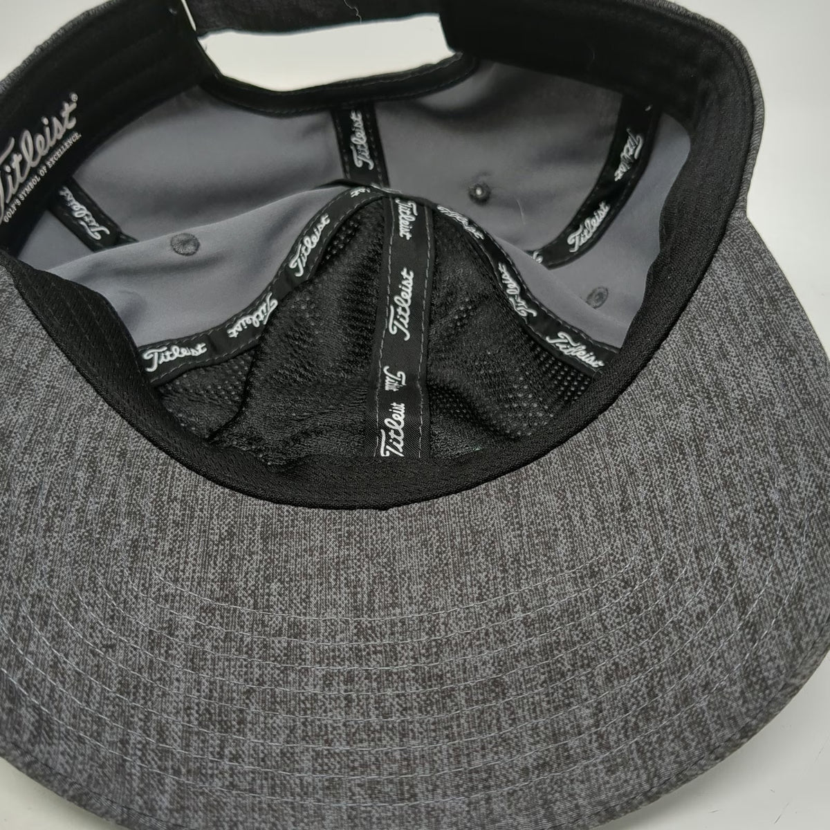 Titleist Baseball Cap Gray One Size Heathered Performance Spandex Blue Logo Hat