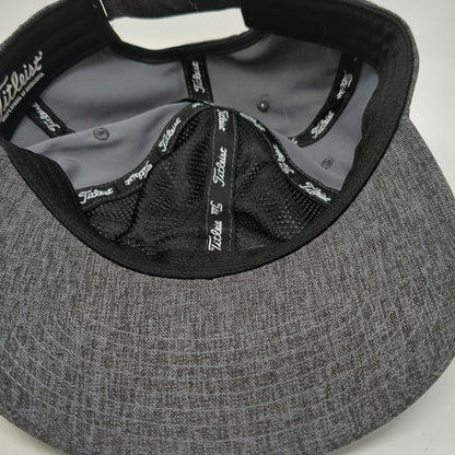 Titleist Baseball Cap Gray One Size Heathered Performance Spandex Blue Logo Hat