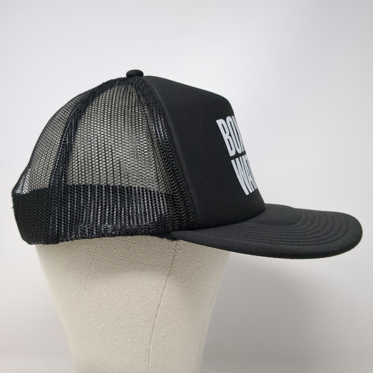 Otto Trucker Hat Black One Size Boxed Water Graphic Mesh Back Snapback Foam