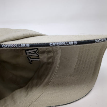 CAT Caterpillar Strapback Hat Tan OSFM Adjustable Embroidered Cyrk Cotton