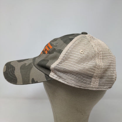 Blue 84 Men's Snapback Mesh Back Hat Camo Tan Embroidered Veronen's Resort Fish