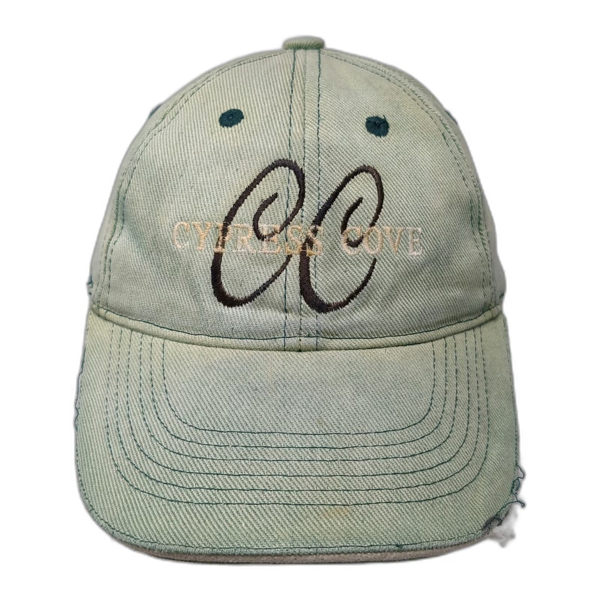 Oki Wear Baseball Cap Green One Size Cypress Cove CC Embroidered Slideback Hat