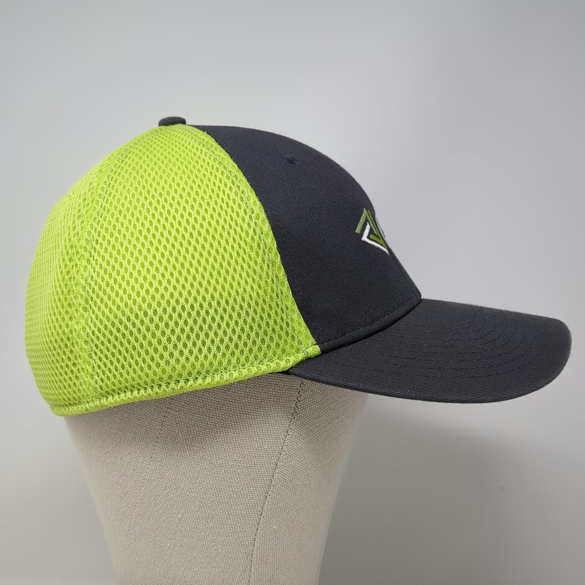 New Era Baseball Cap Gray Yellow XL 39THIRTY Mesh Stretch Fit Structured AFC Hat