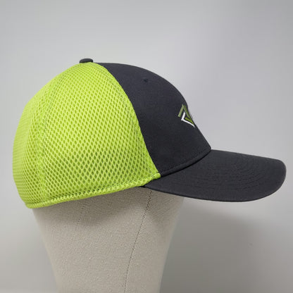 New Era Baseball Cap Gray Yellow XL 39THIRTY Mesh Stretch Fit Structured AFC Hat